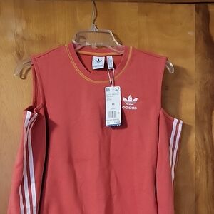 Adidas Women's Pink Cold Shoulder Top
